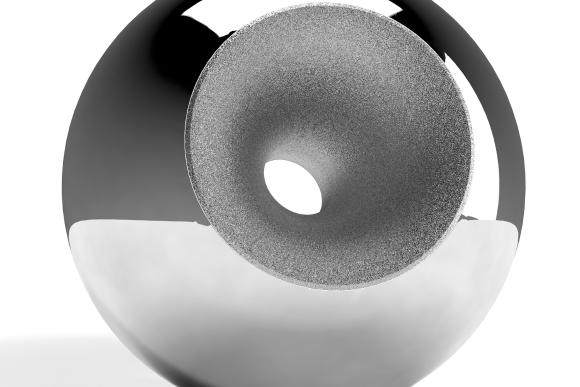 Urne Modell Solidsphere Farbe Chrom poliert, sandgestrahlt (weitere Modelle auf Anfrage)